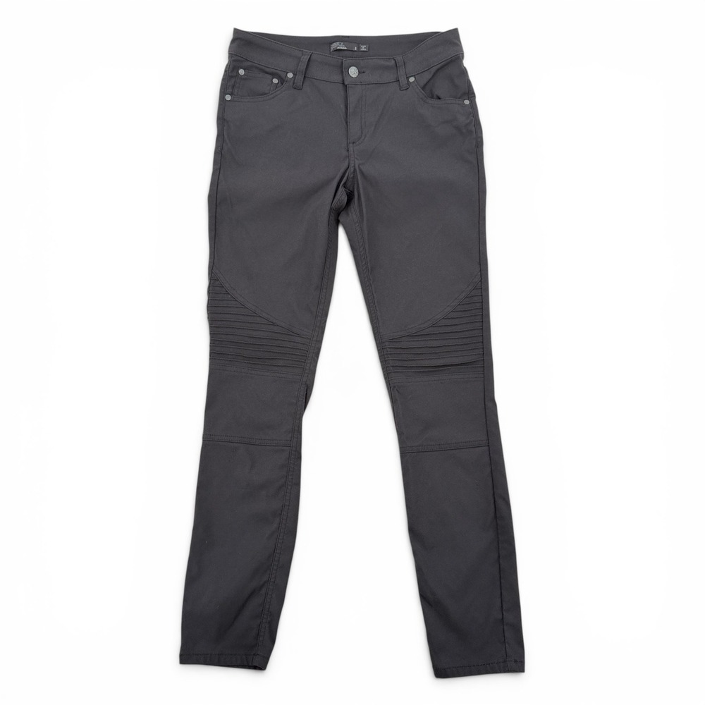 PrAna Brenna Moto Pants Women Size 8 Black Stretch Hiking Excellent